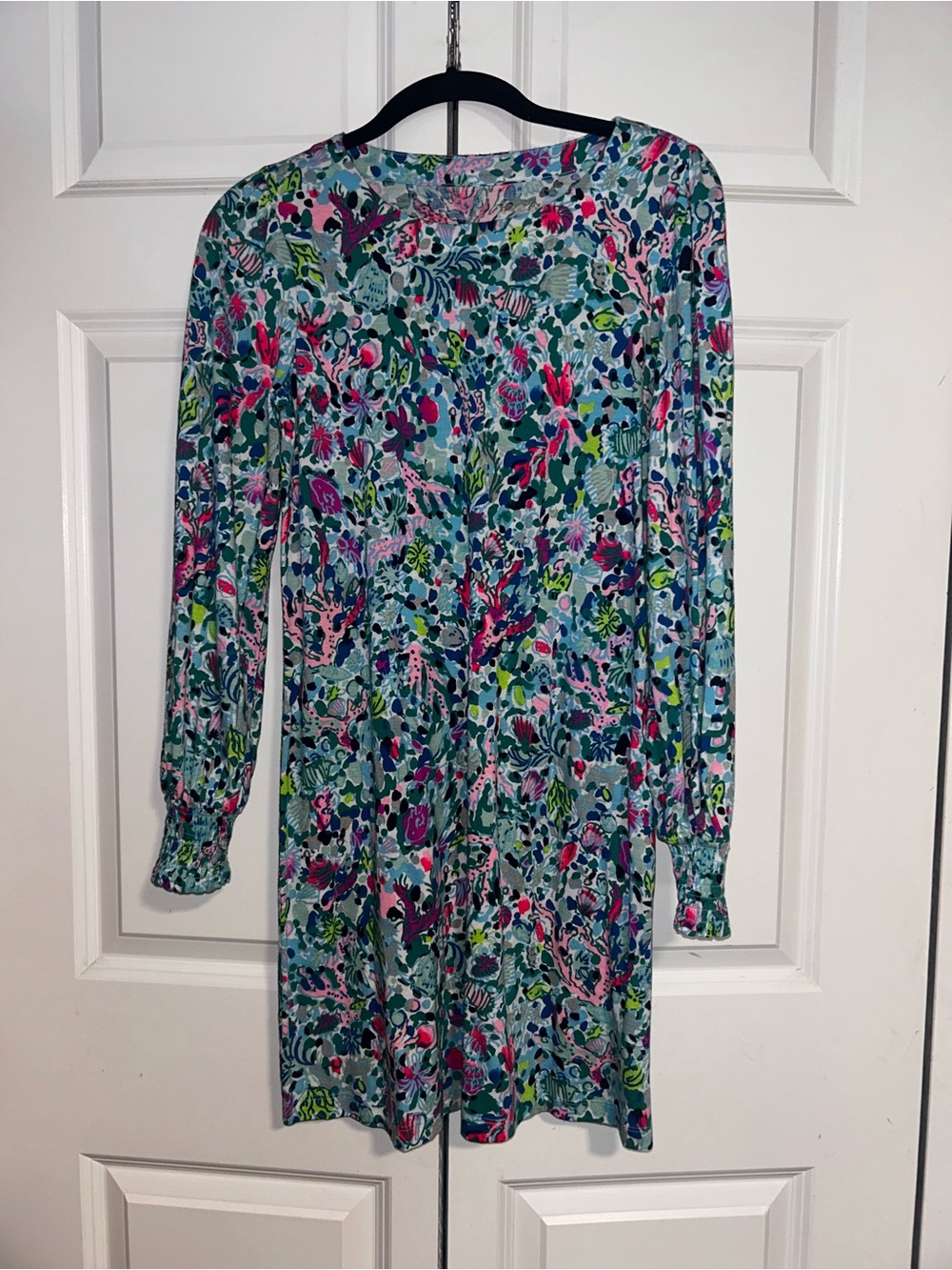Lilly Pulitzer Diann Floral Long-Sleeve Shift Dress
